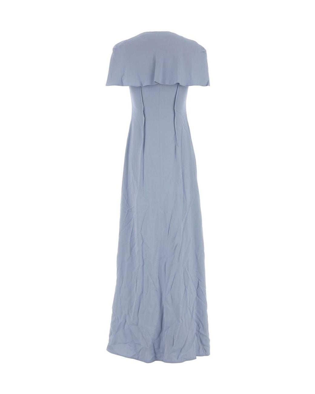 Jil Sander Blue 298 Cape-Sleeve Maxi Dress