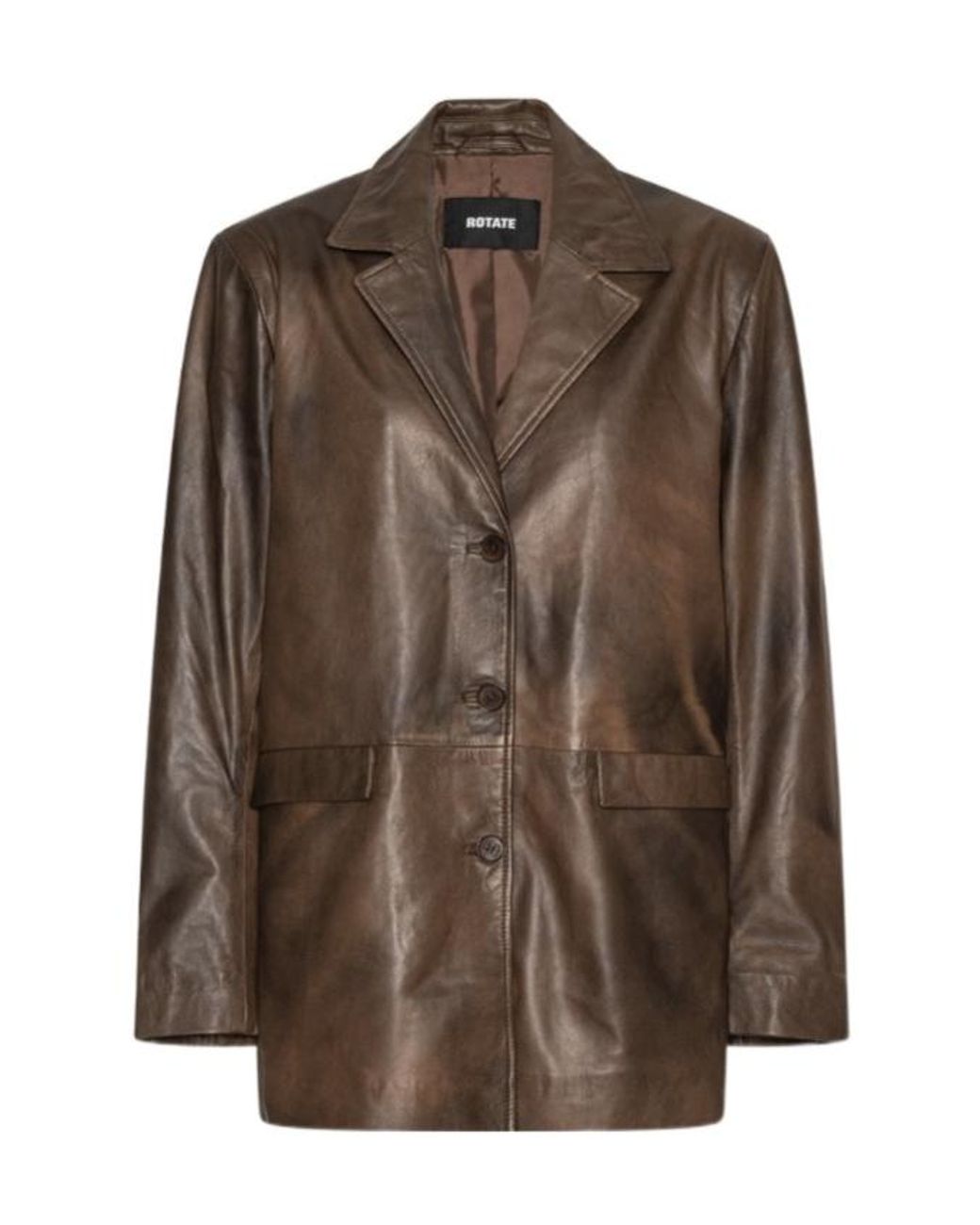 ROTATE BIRGER CHRISTENSEN Brown Single-Breasted Blazer