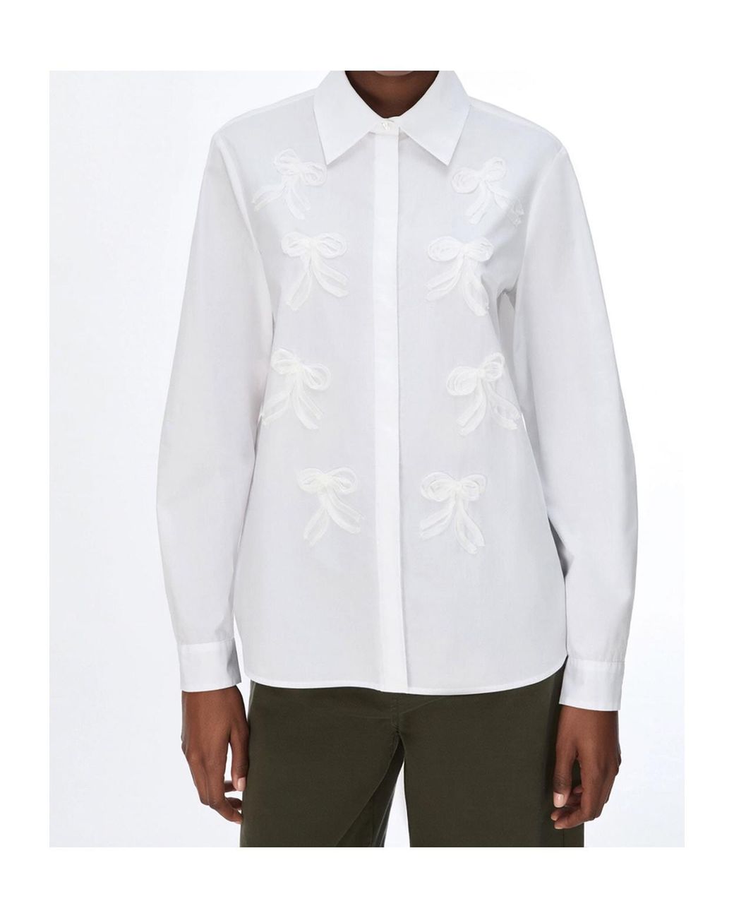 iBlues White Embroidered Shirt