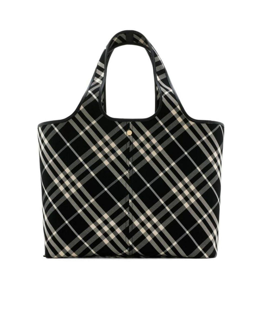 Burberry Black Vintage Checked Medium Top Handle Bag