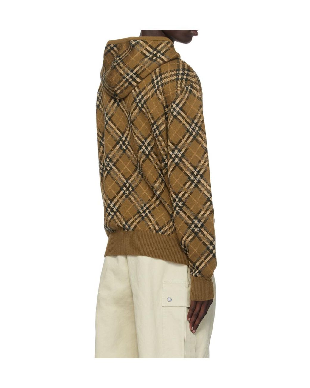Burberry Green Wool Hoodie for men