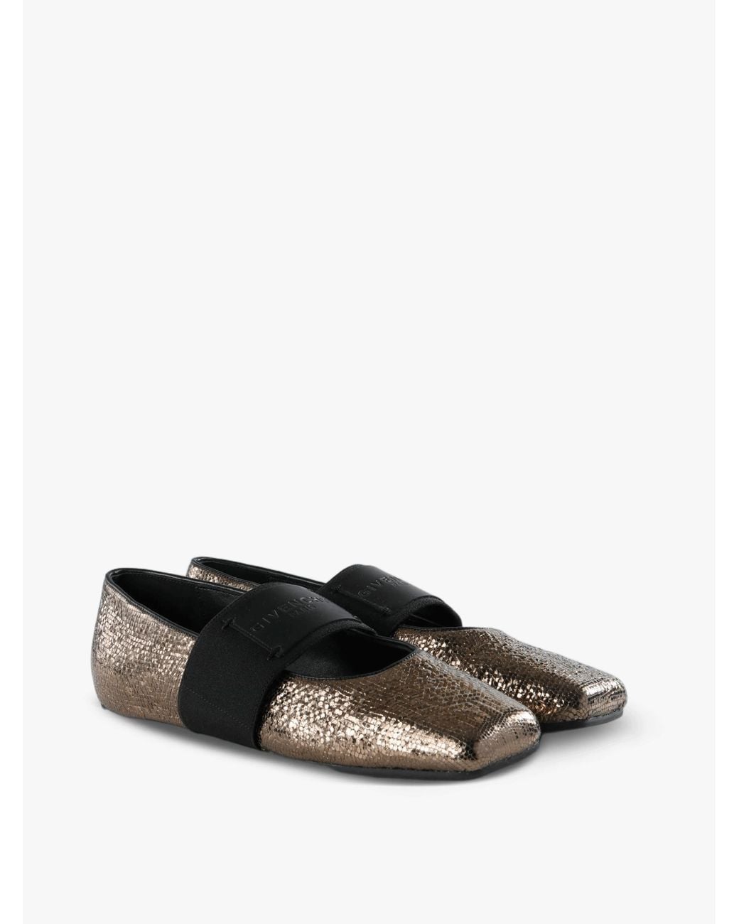 Givenchy Black Square-Toed Ballet Shoes
