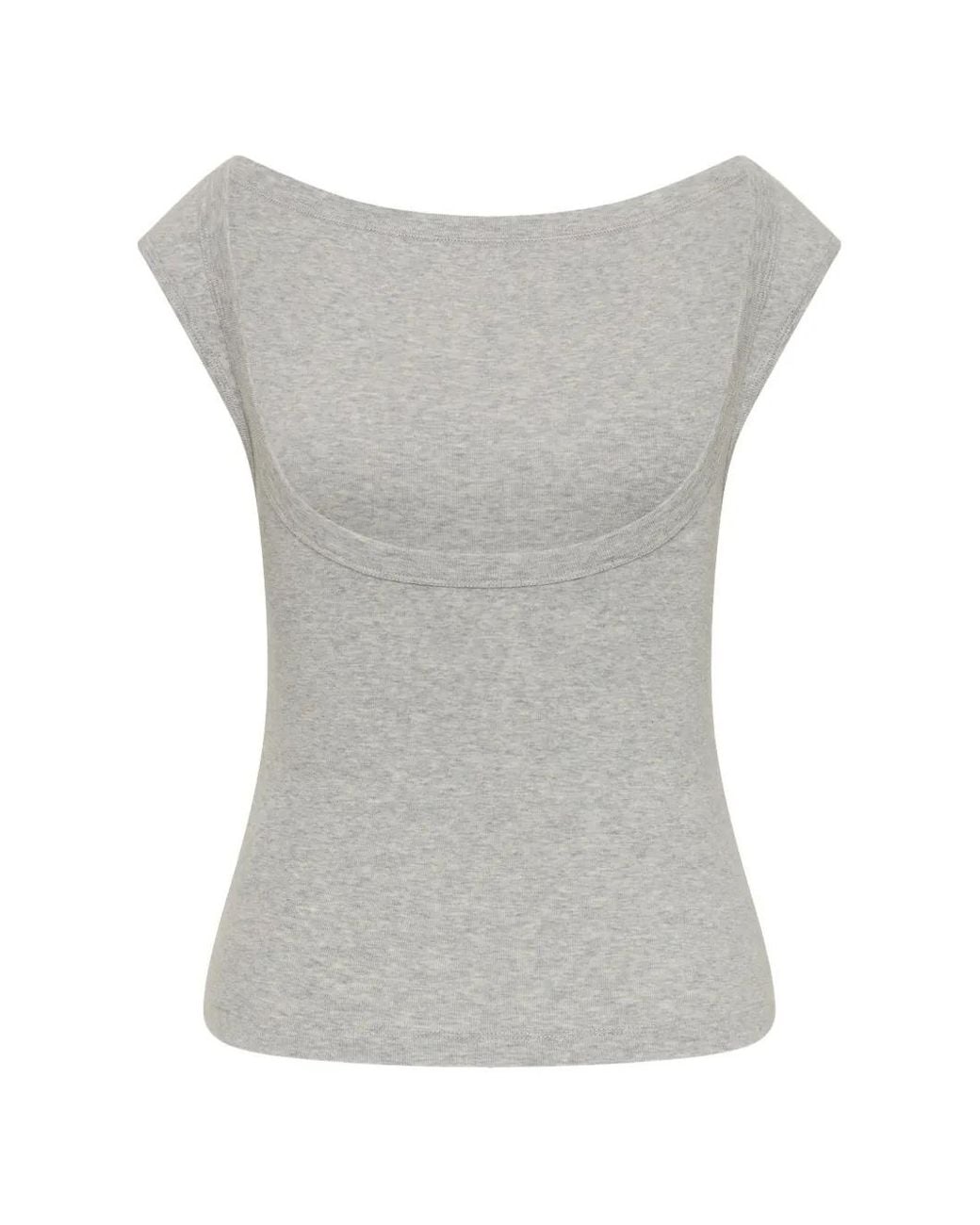 St. Agni Gray Ballerina Top