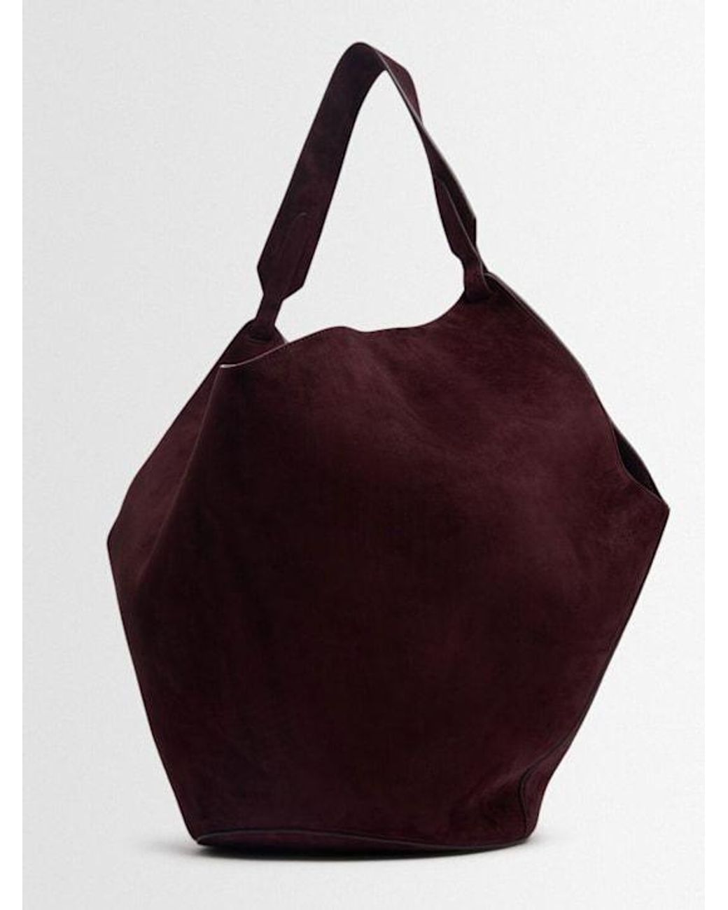 Khaite Purple Double-Handle Shopping Bag