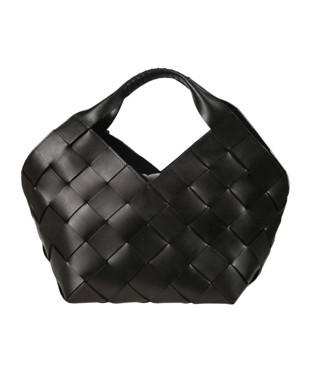 Dragon Diffusion Black Castello Woven Leather Tote