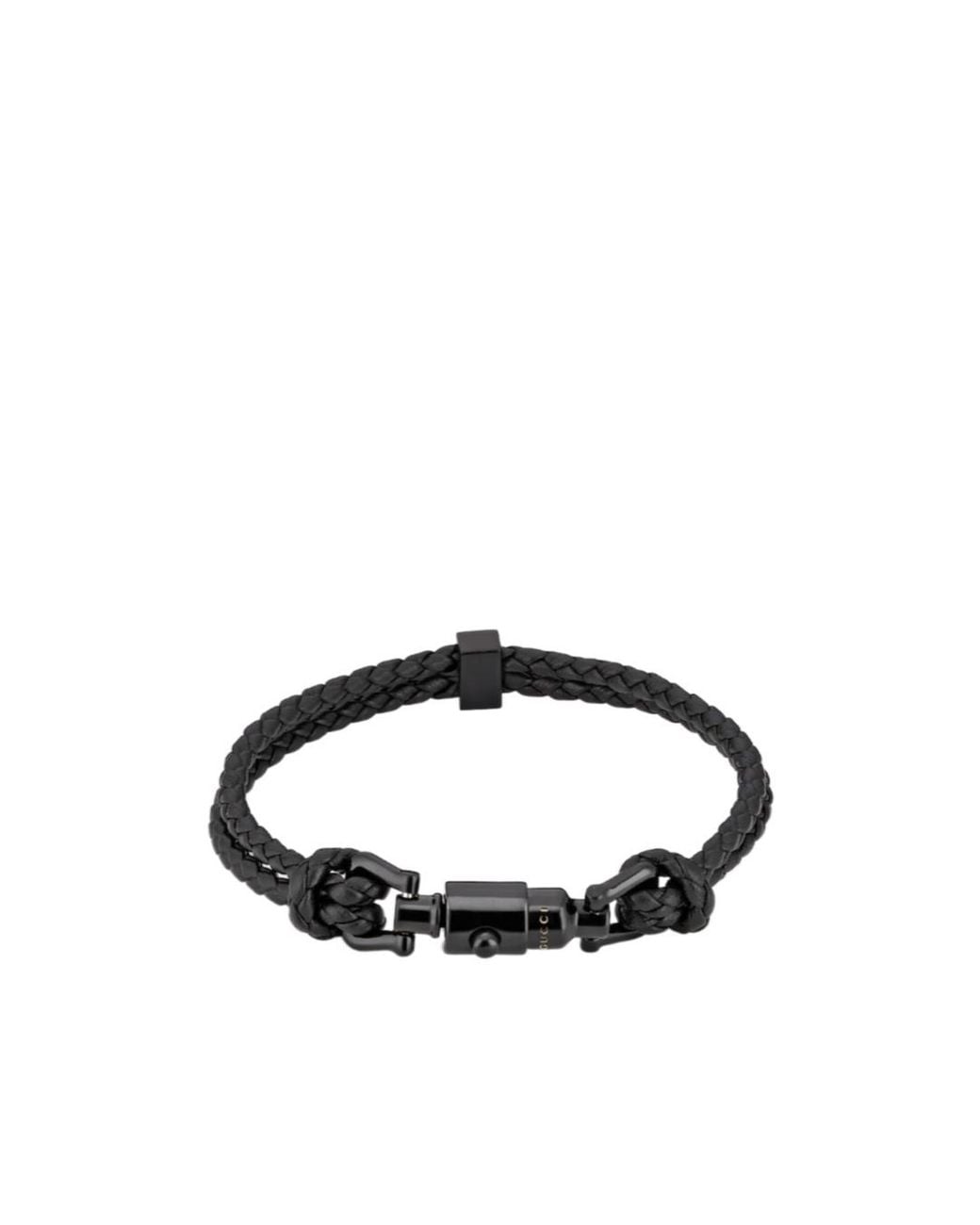 Gucci Multicolor Braided Bracelet With Piston Detail