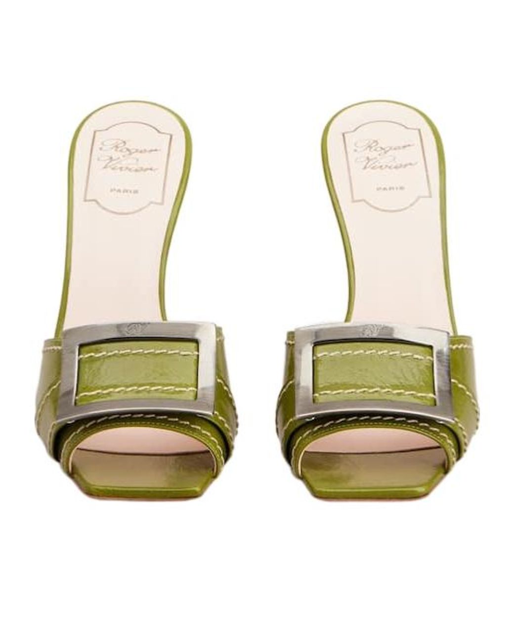 Roger Vivier Green Trompette Mules