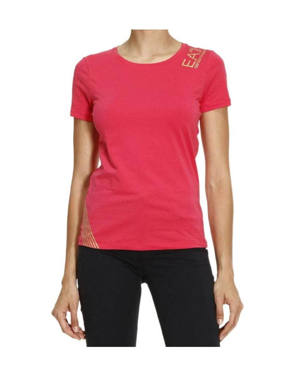 Emporio Armani Pink Round-Necked T-Shirt