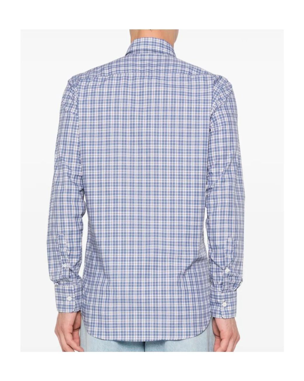 Canali Blue Long Sleeve Shirt for men
