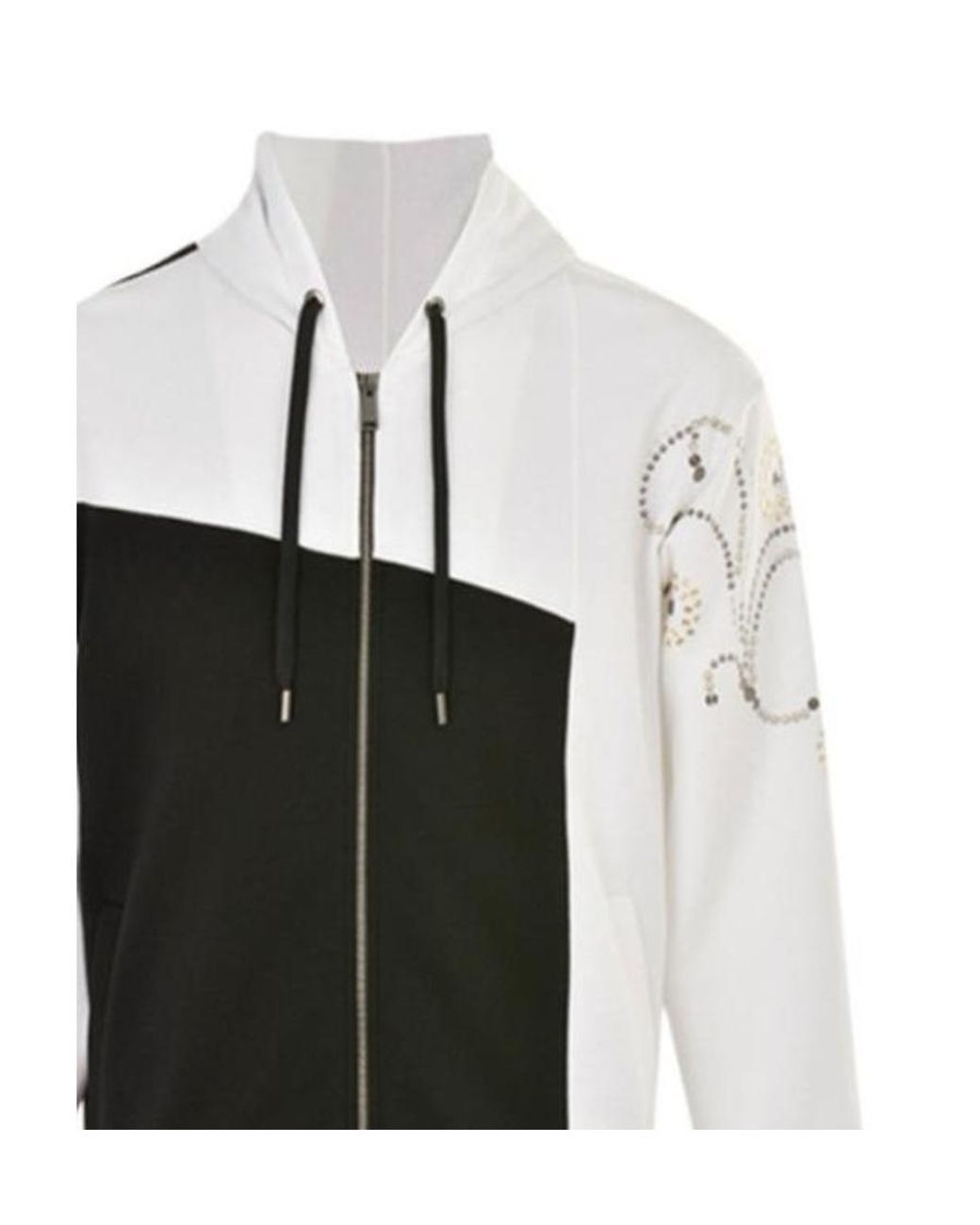 Versace White Logo Hooded Casual Jacket for men