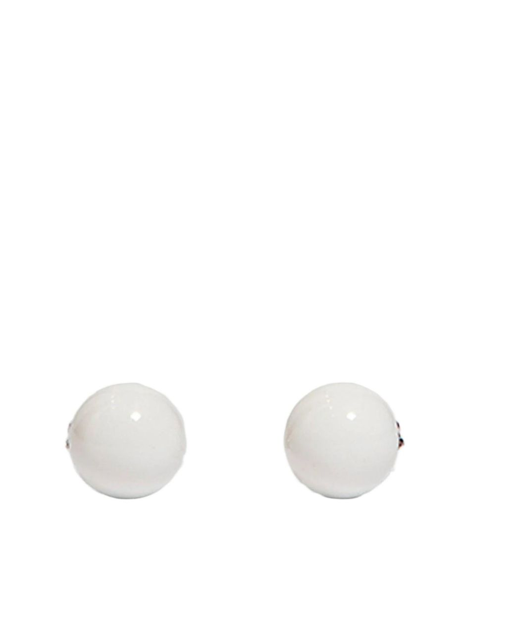 Dries Van Noten White Stud Earrings for men
