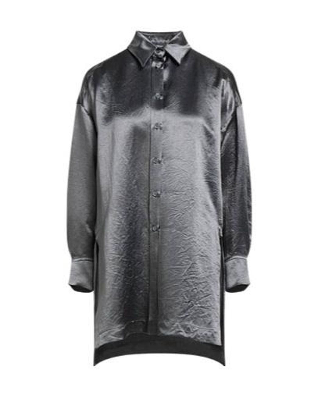 Max Mara Gray Solid Colour Shirts Blouses