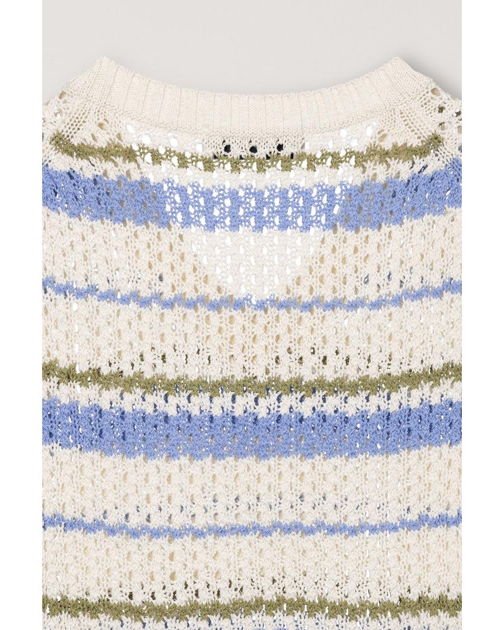 DUNST Gray Striped Chunky-Knit Vest for men