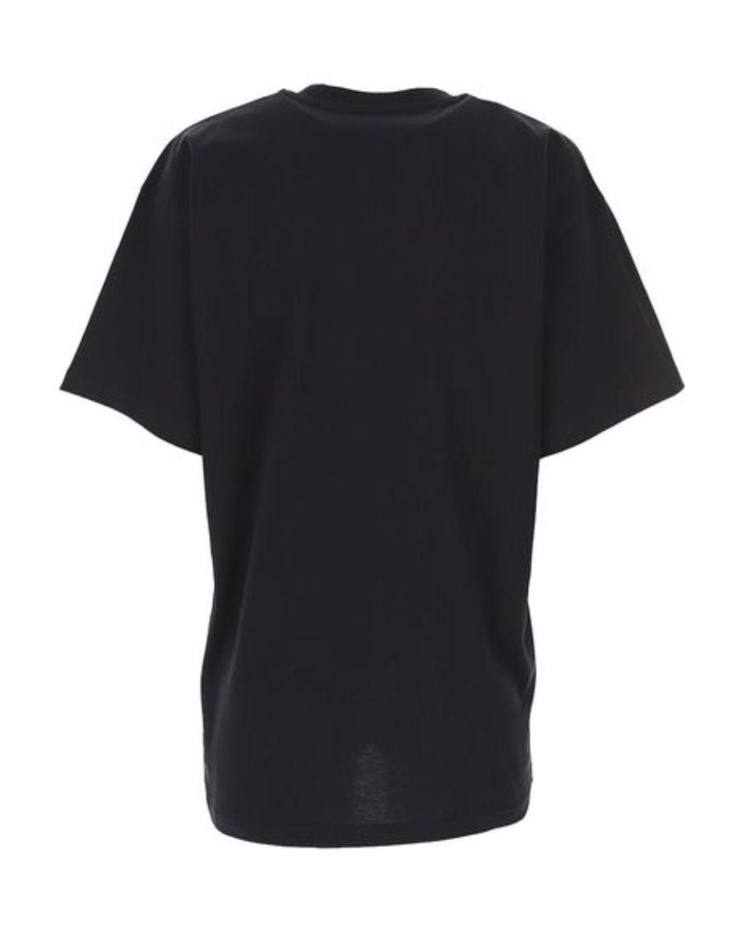 Moschino Black T-Shirt With Round Neck And Short Sleeves