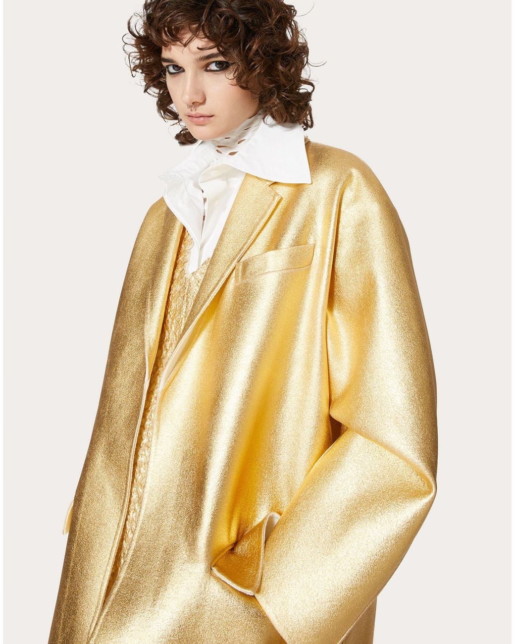 Valentino Yellow Single-Breasted Blazer