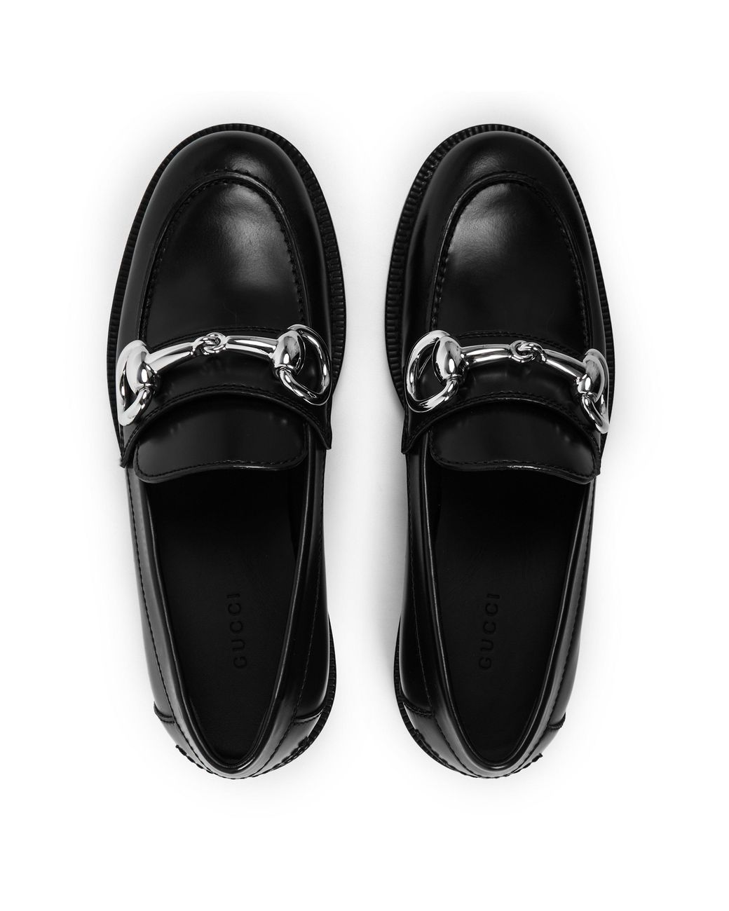 Gucci Black Smooth Leather Loafer Decorated