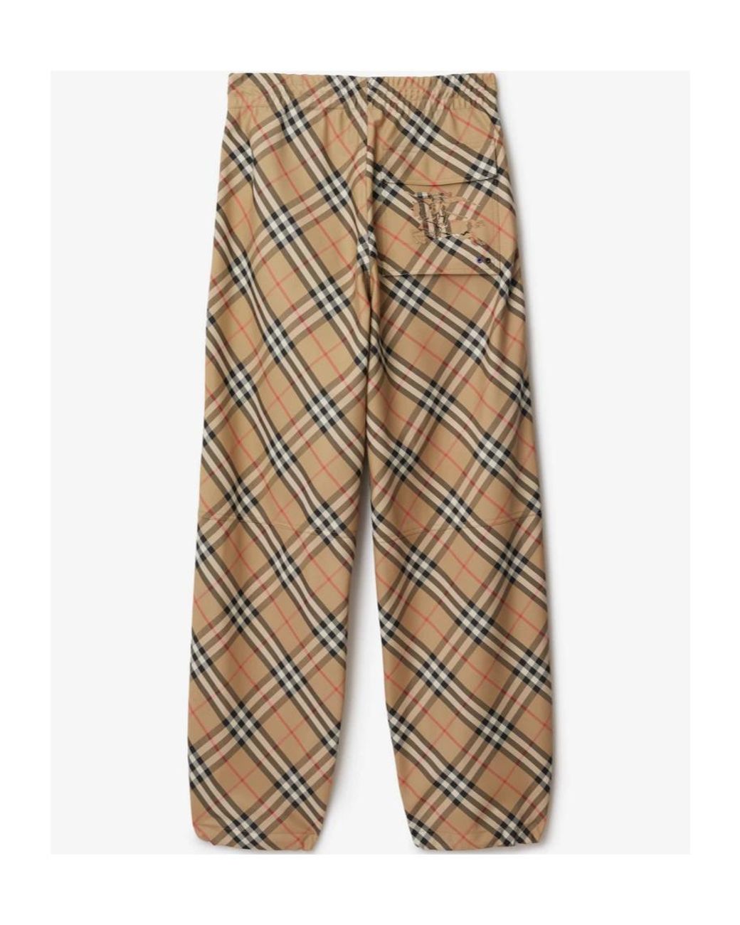 Burberry Natural Check Twill Drawstring Pants for men