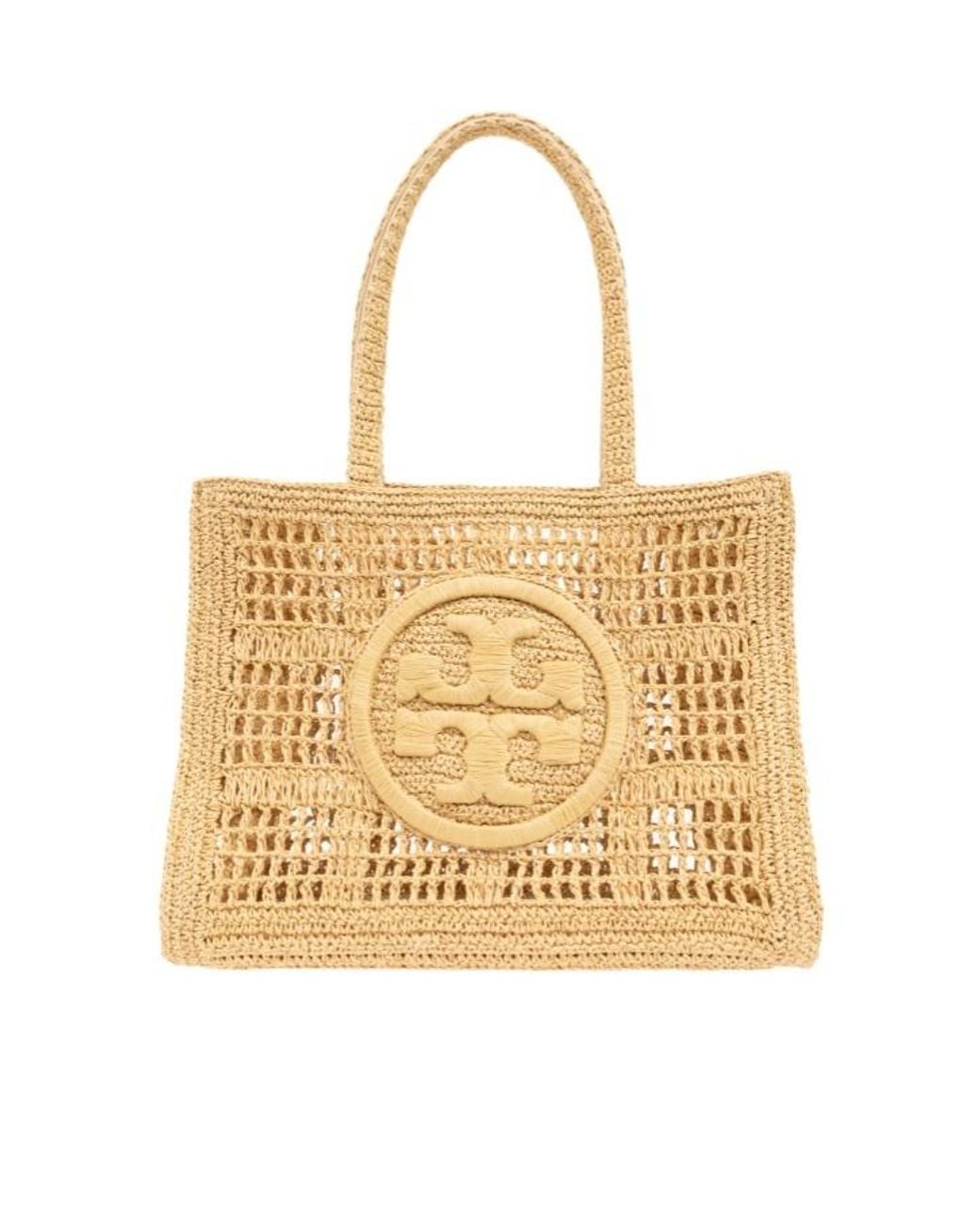 Tory Burch Natural Ella Crochet Tote Bag