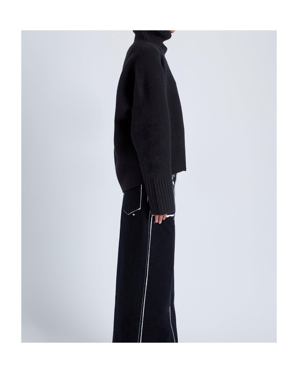 Proenza Schouler Blue Sandra Turtleneck Sweater