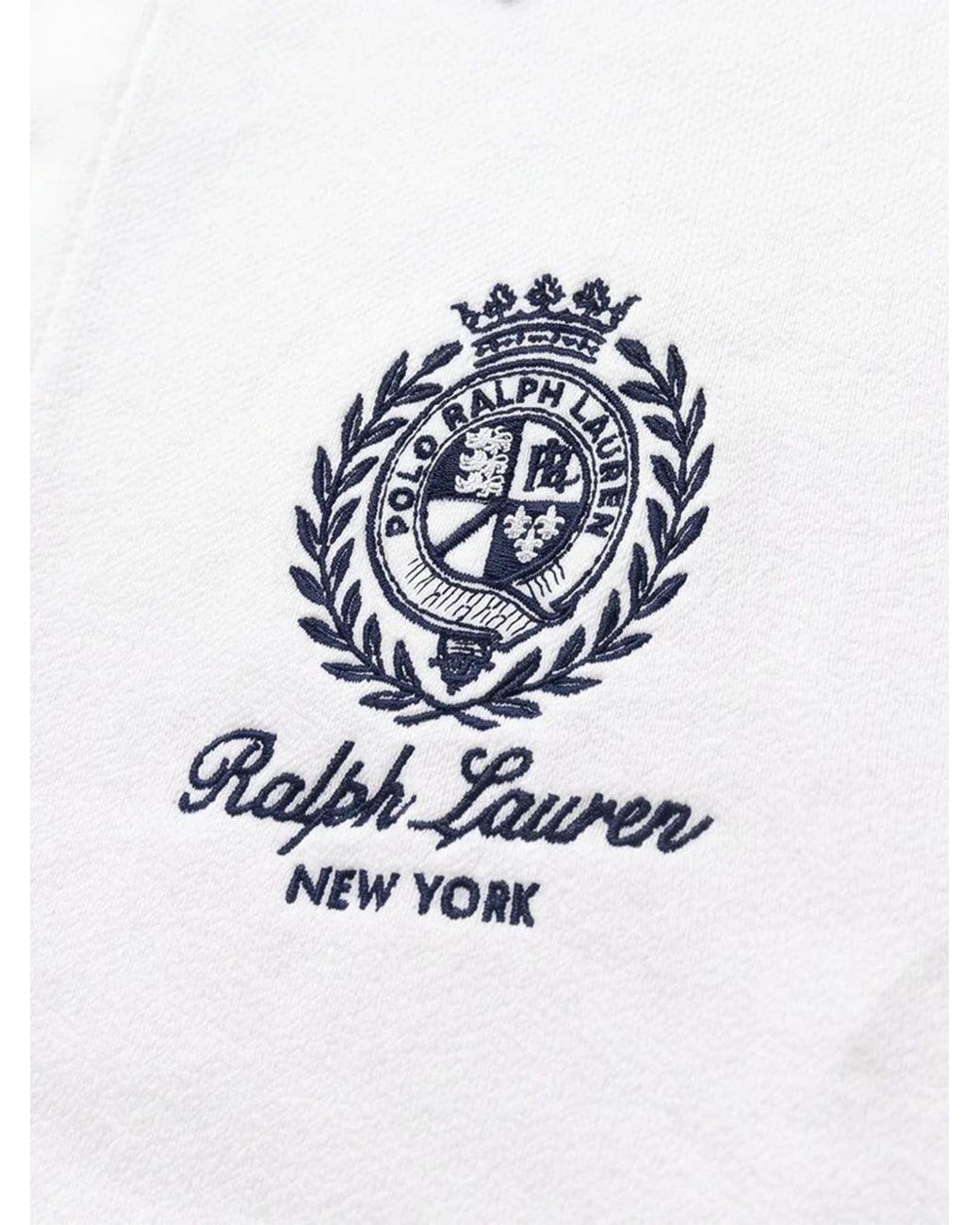 Polo Ralph Lauren White Logo-Embroidered Polo Shirt for men