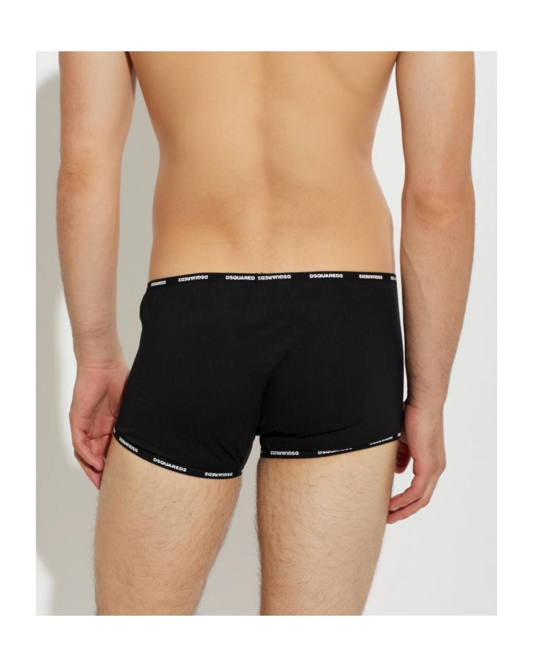 DSquared² Black Logo-Trim Boxers for men