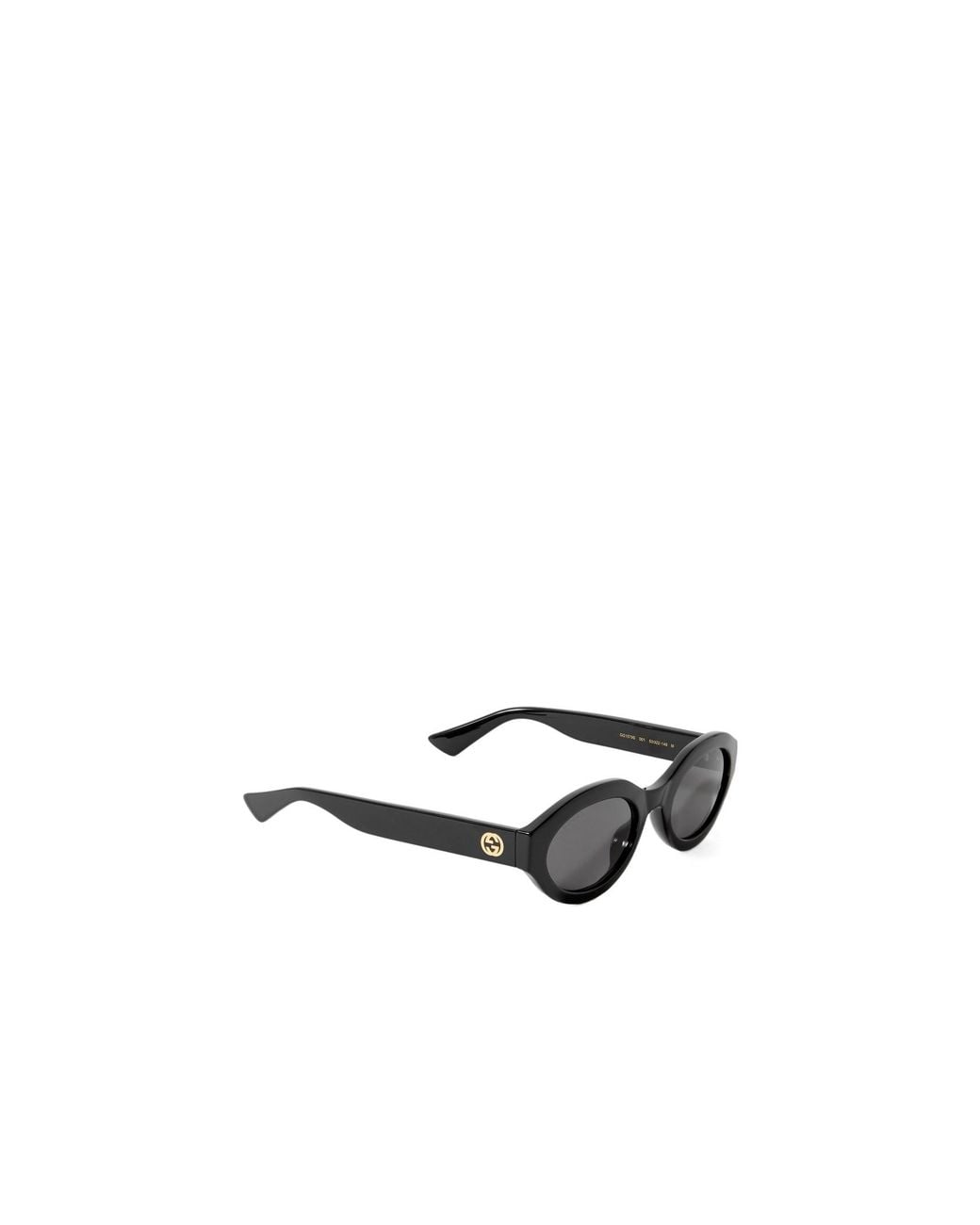 Gucci Black Eyewear Oval Frame Sunglasses