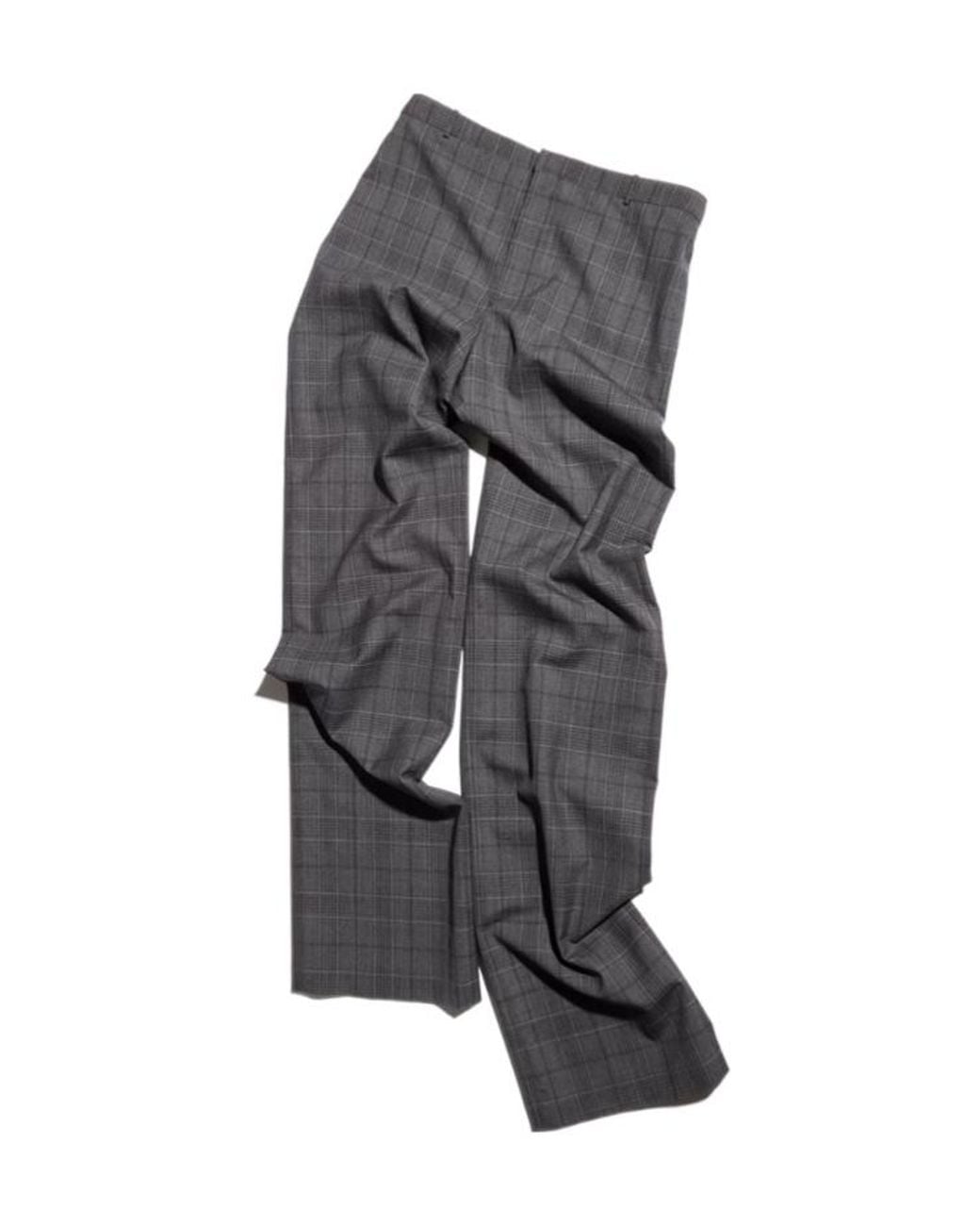 Gucci Gray Checked Fine Wool Pants