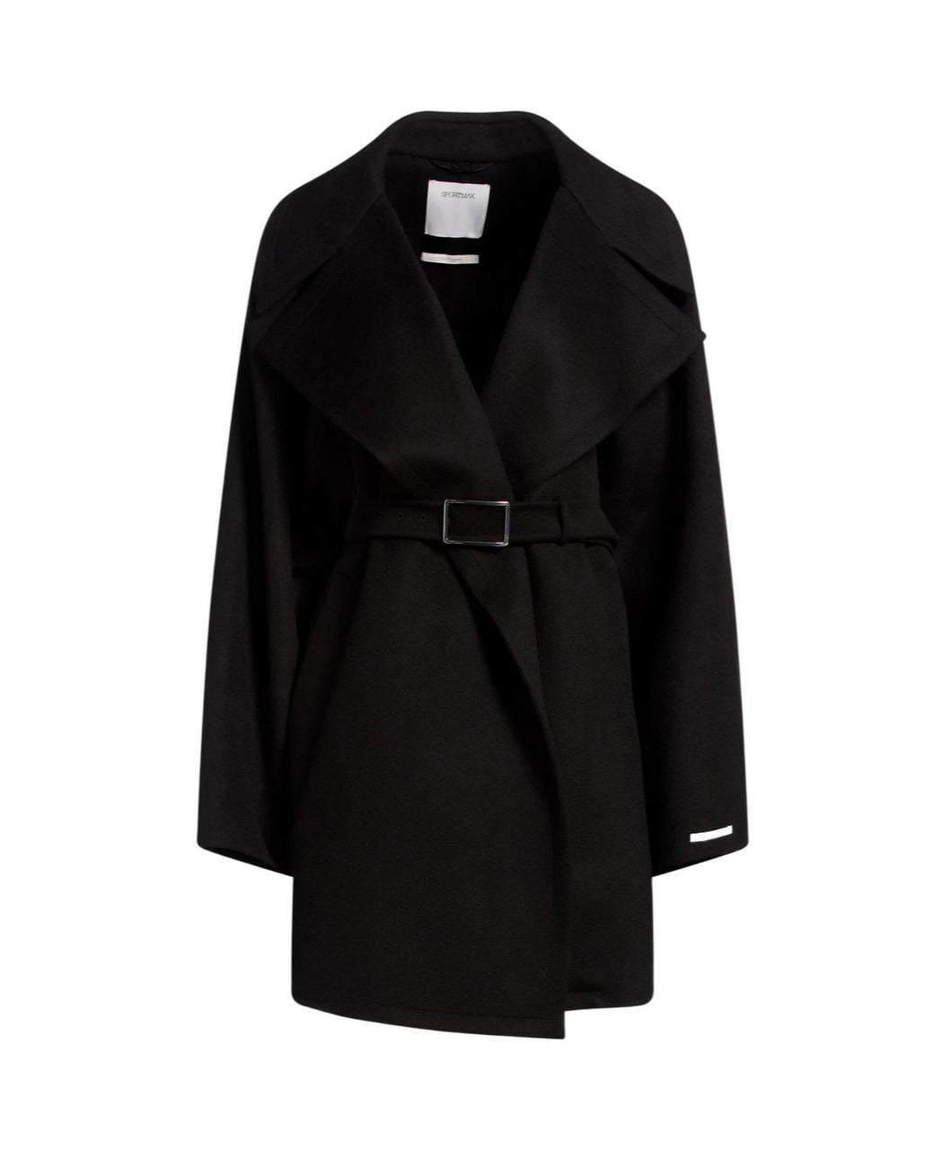 Sportmax Black Elegant Wool Coat