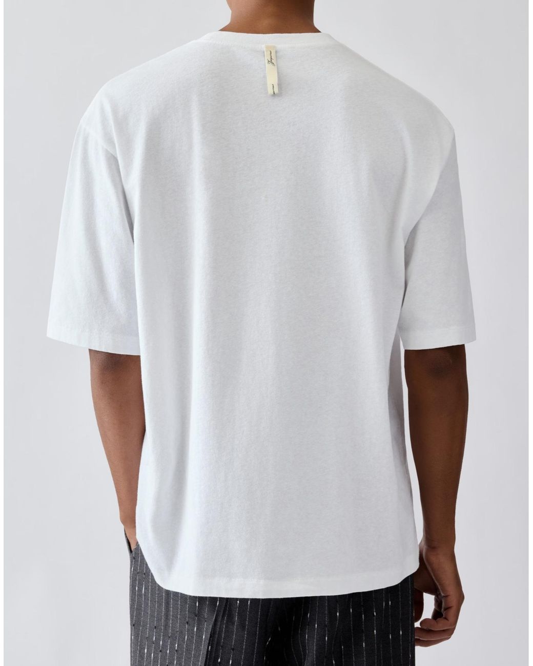 Jacquemus White Logo Crew-Neck T-Shirt for men