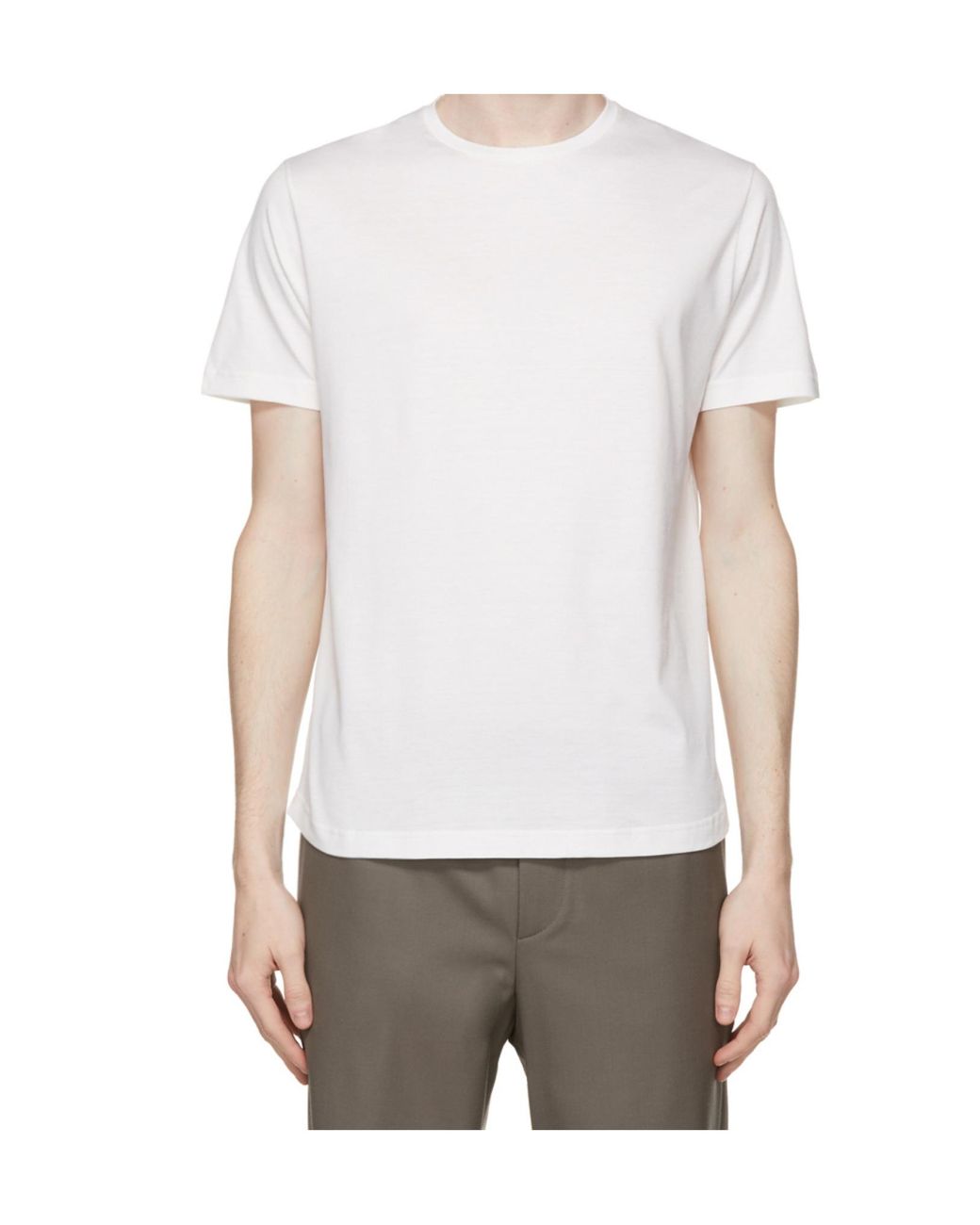 Loro Piana White Short-Sleeved Crewneck T-Shirt for men