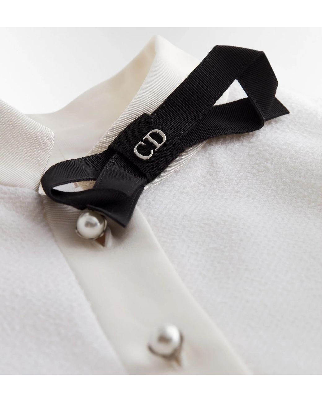 Dior White Cropped Jacket