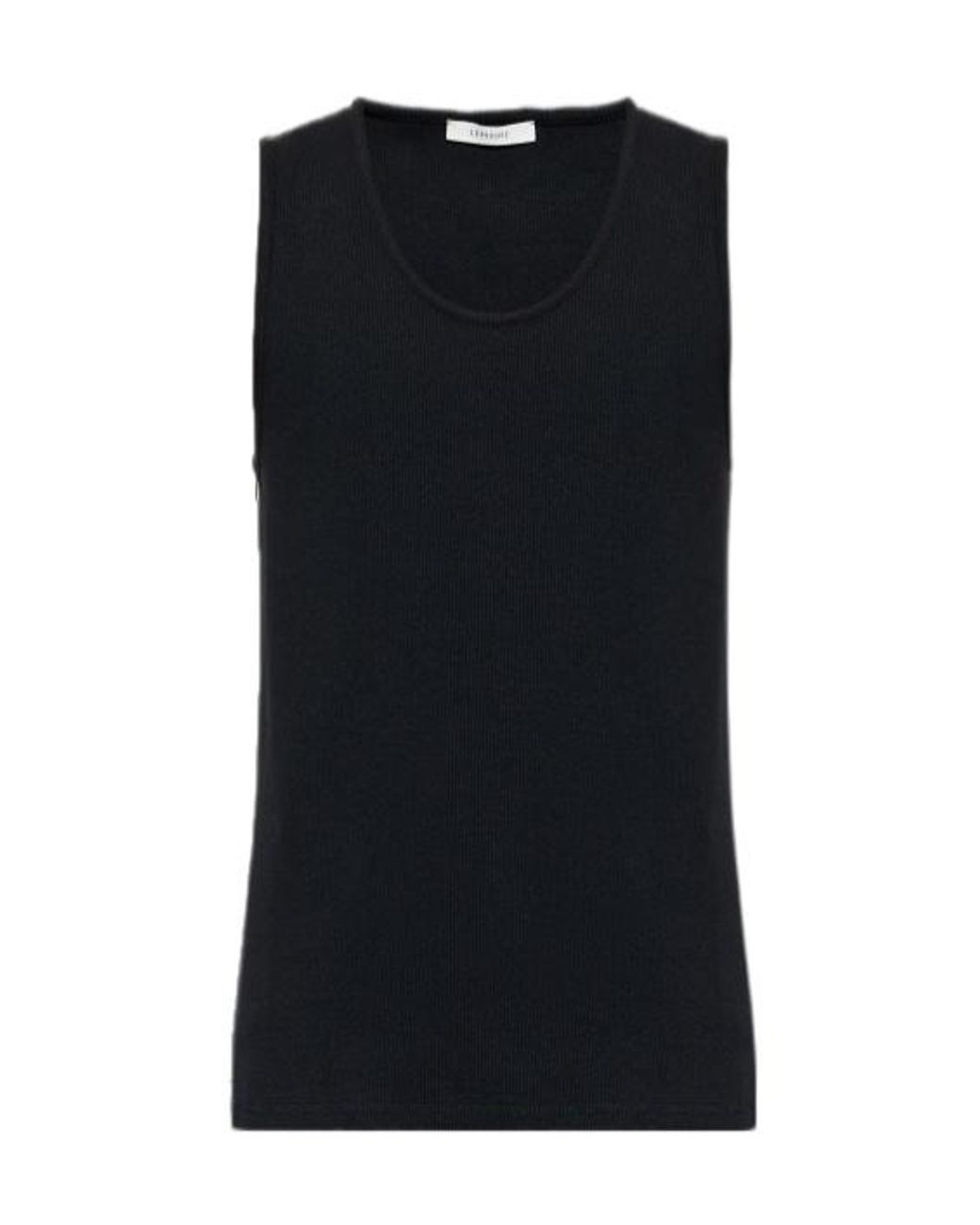 Lemaire Black Ribbed Tank Top for men