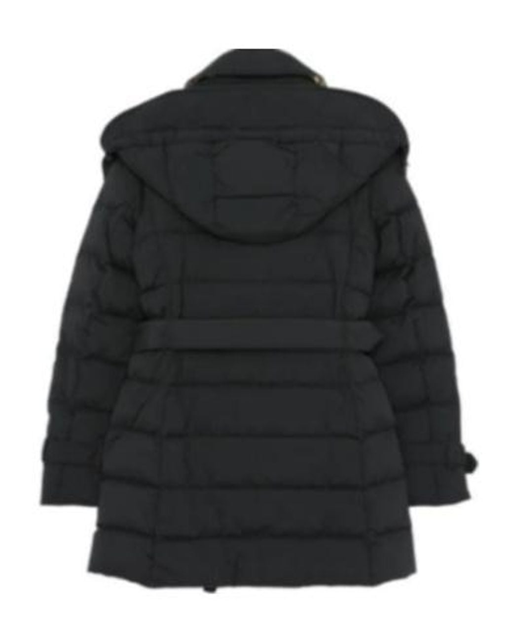 Burberry Black Double Breasted Belted Down Coat
