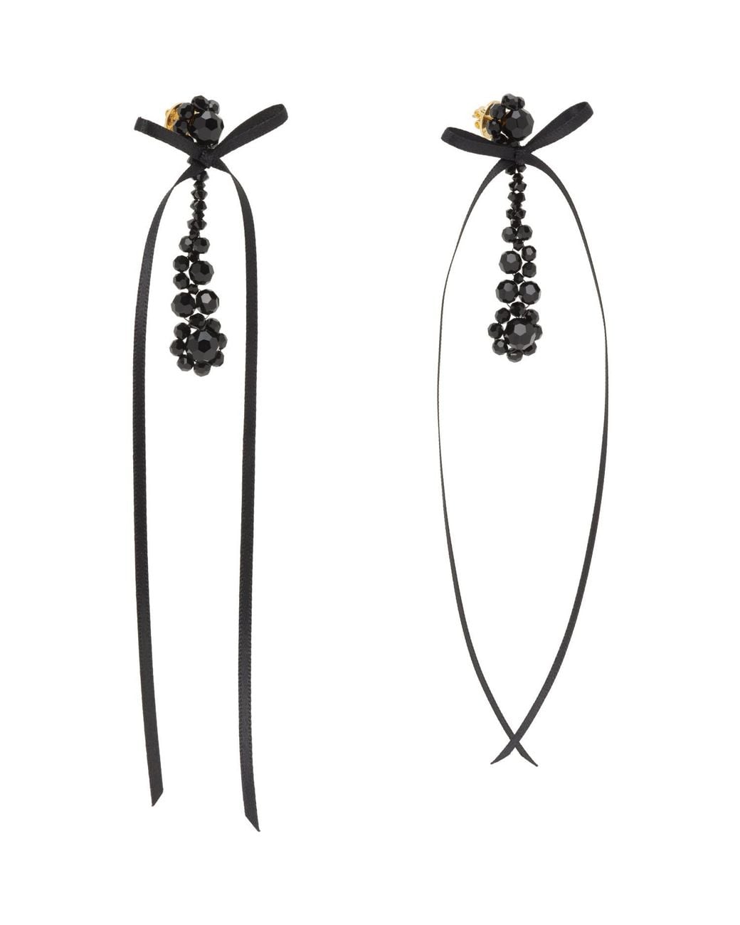 Simone Rocha Multicolor Victorian Drip Ribbon Earrings