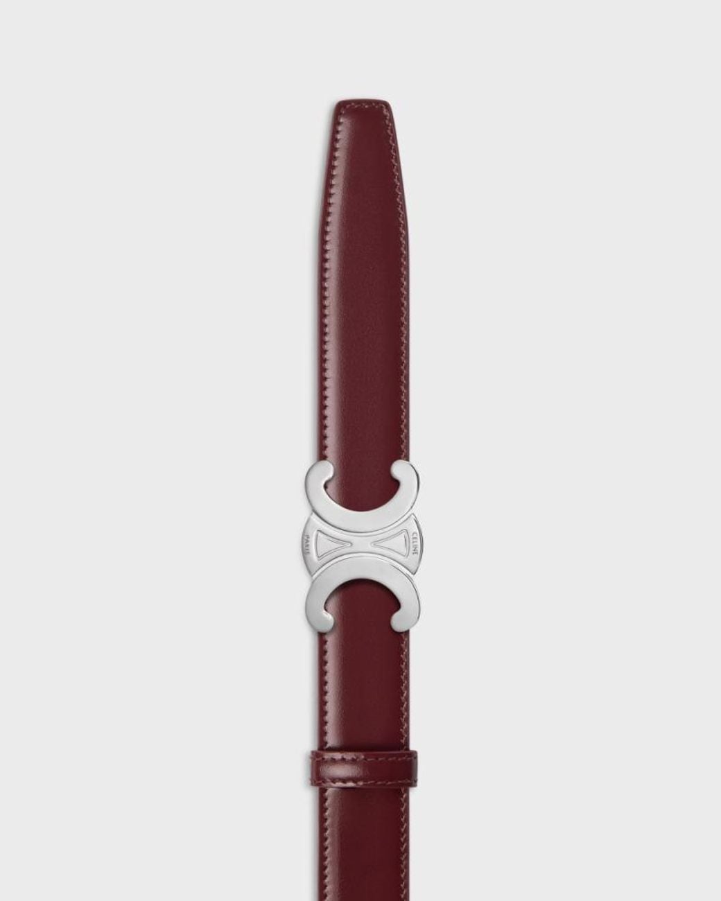 Céline White Triomphe Buckle 25 Mm Reversible Belt
