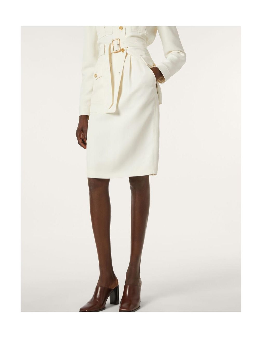 Loro Piana White Emilia Skirt