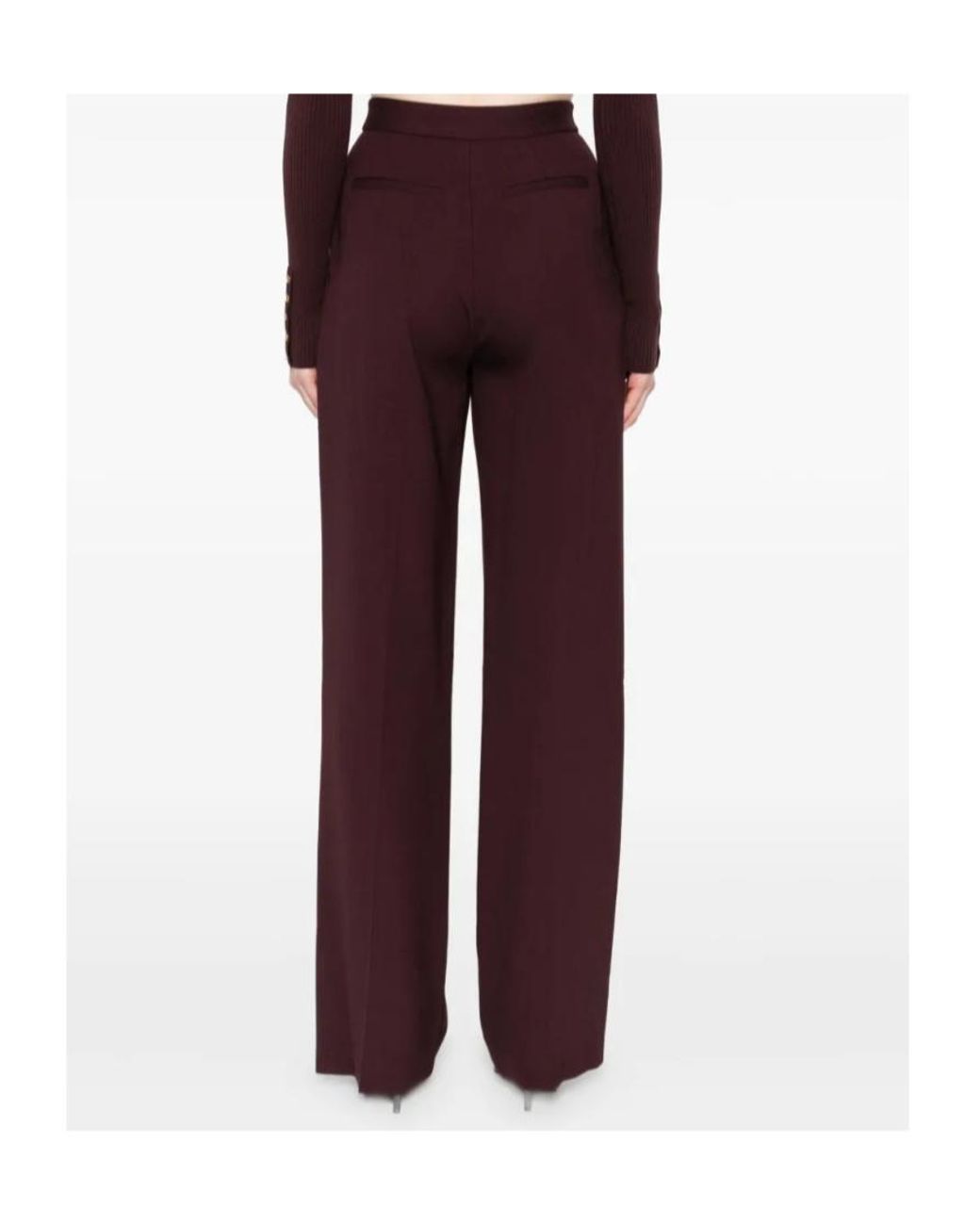 Elisabetta Franchi Purple Pleated-Front Trousers