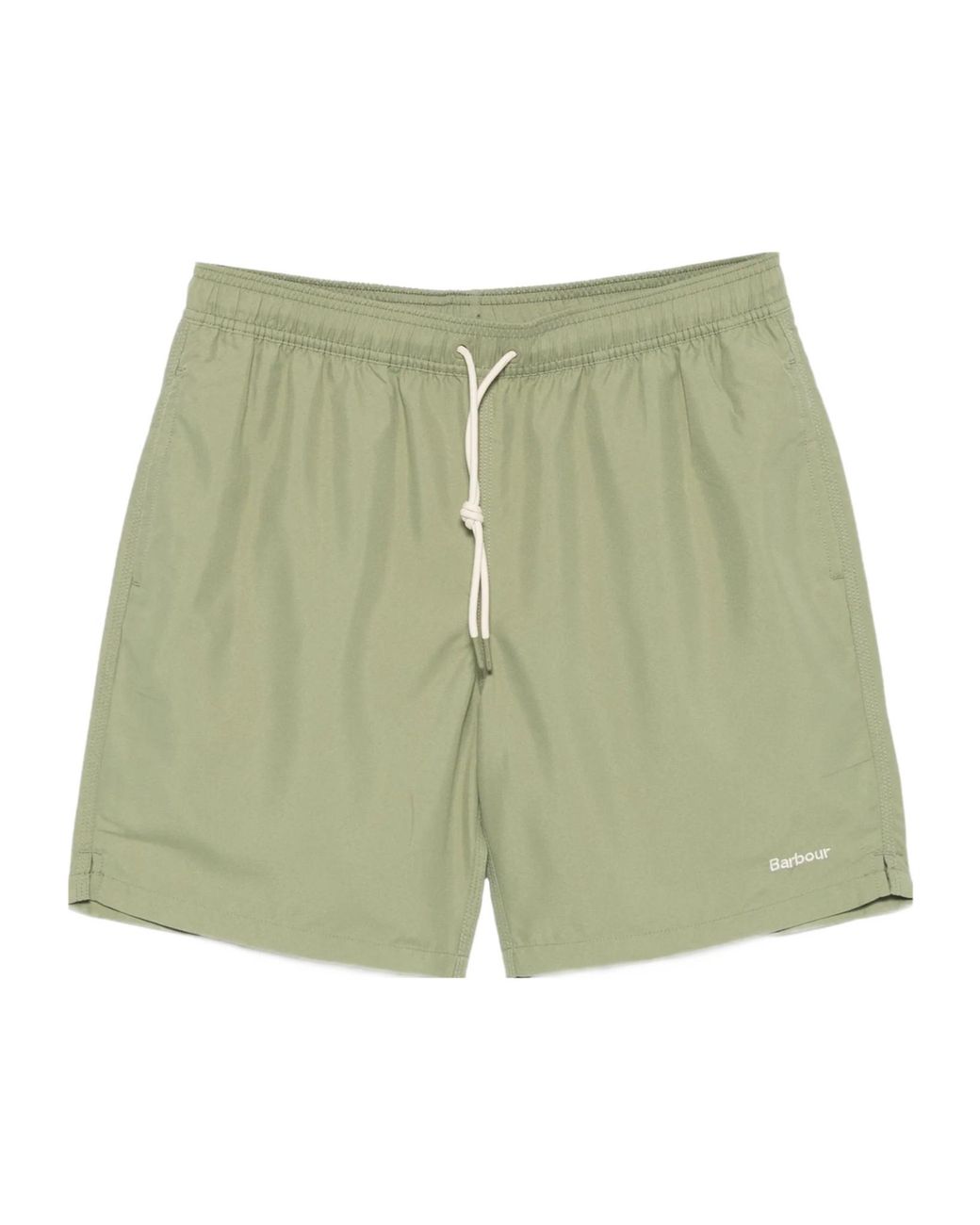 Barbour Green Staple Logo-Embroidered Drawstring Swim Shorts for men