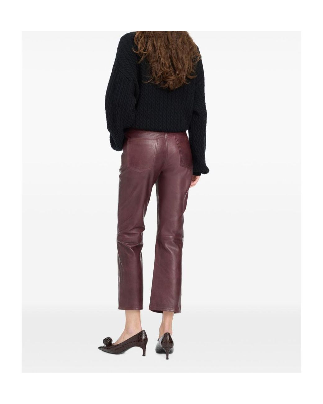 ROTATE BIRGER CHRISTENSEN Purple Lace-Up Flared Trousers