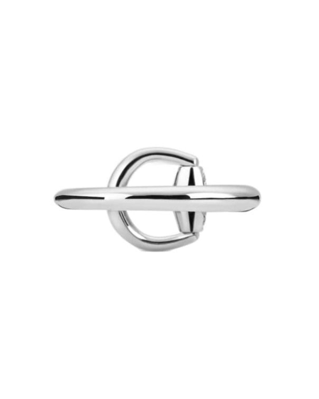 Gucci White Horsebit Diamond 18K Ring