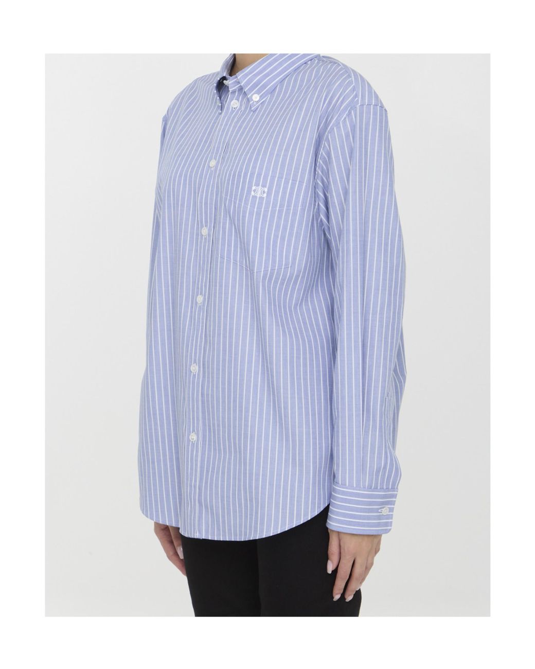 Céline Blue Striped Cambridge Shirt
