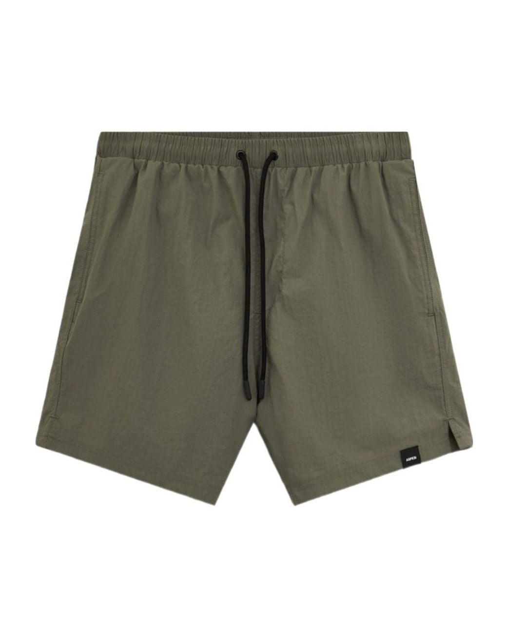 Aspesi Green Lace-Up Beach Shorts for men