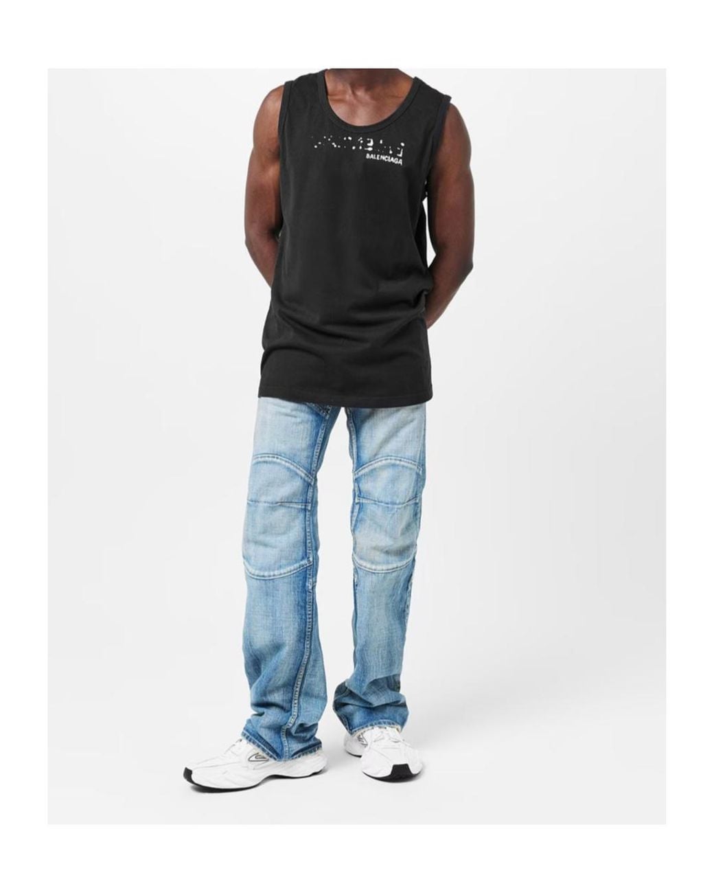Balenciaga Blue Bal Low-Waist Jean for men