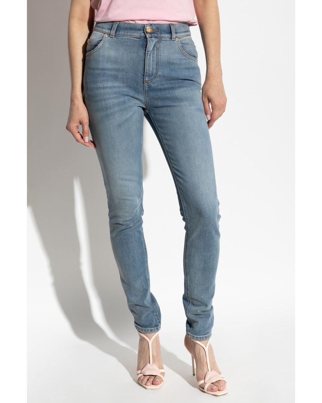 Balmain Blue Tapered Leg Jeans