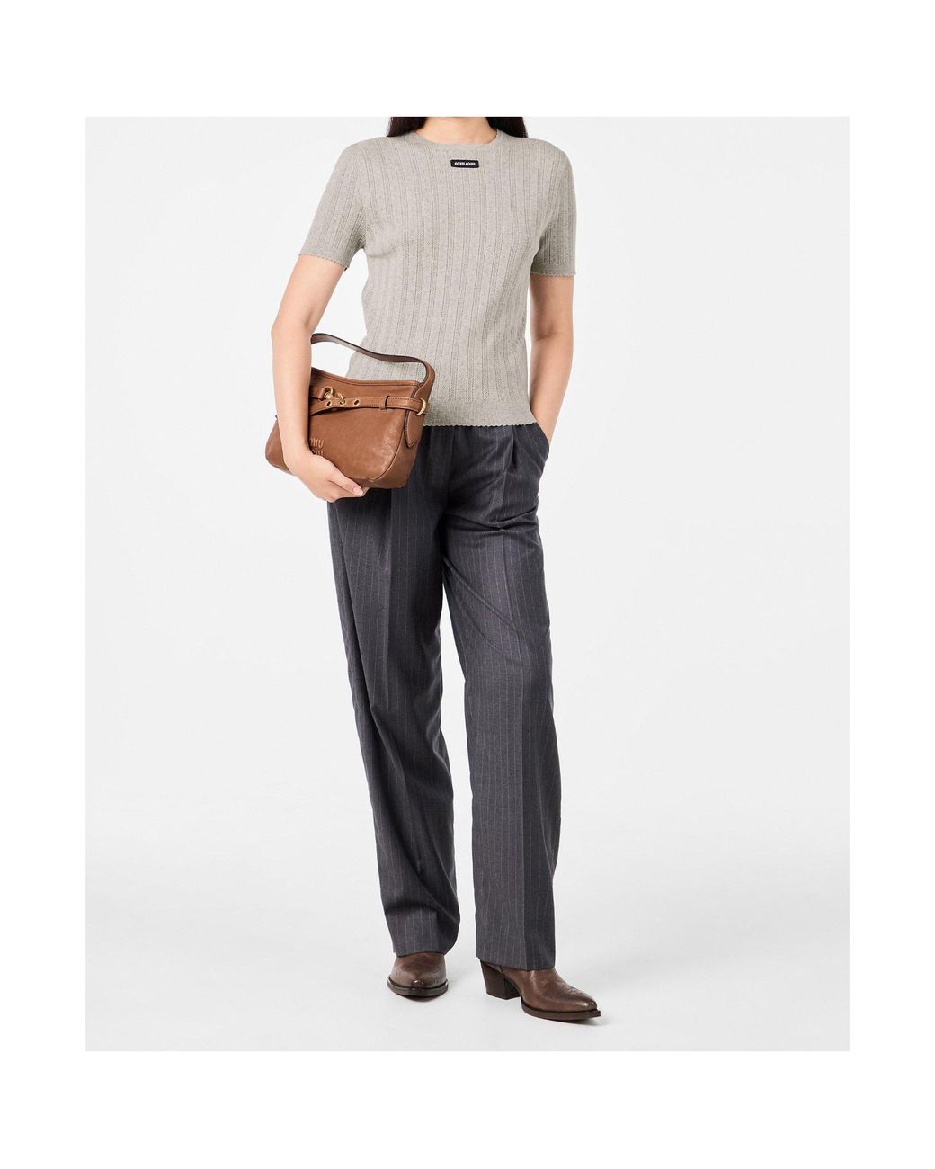 Miu Miu White Versatile Short-Sleeved Shirts