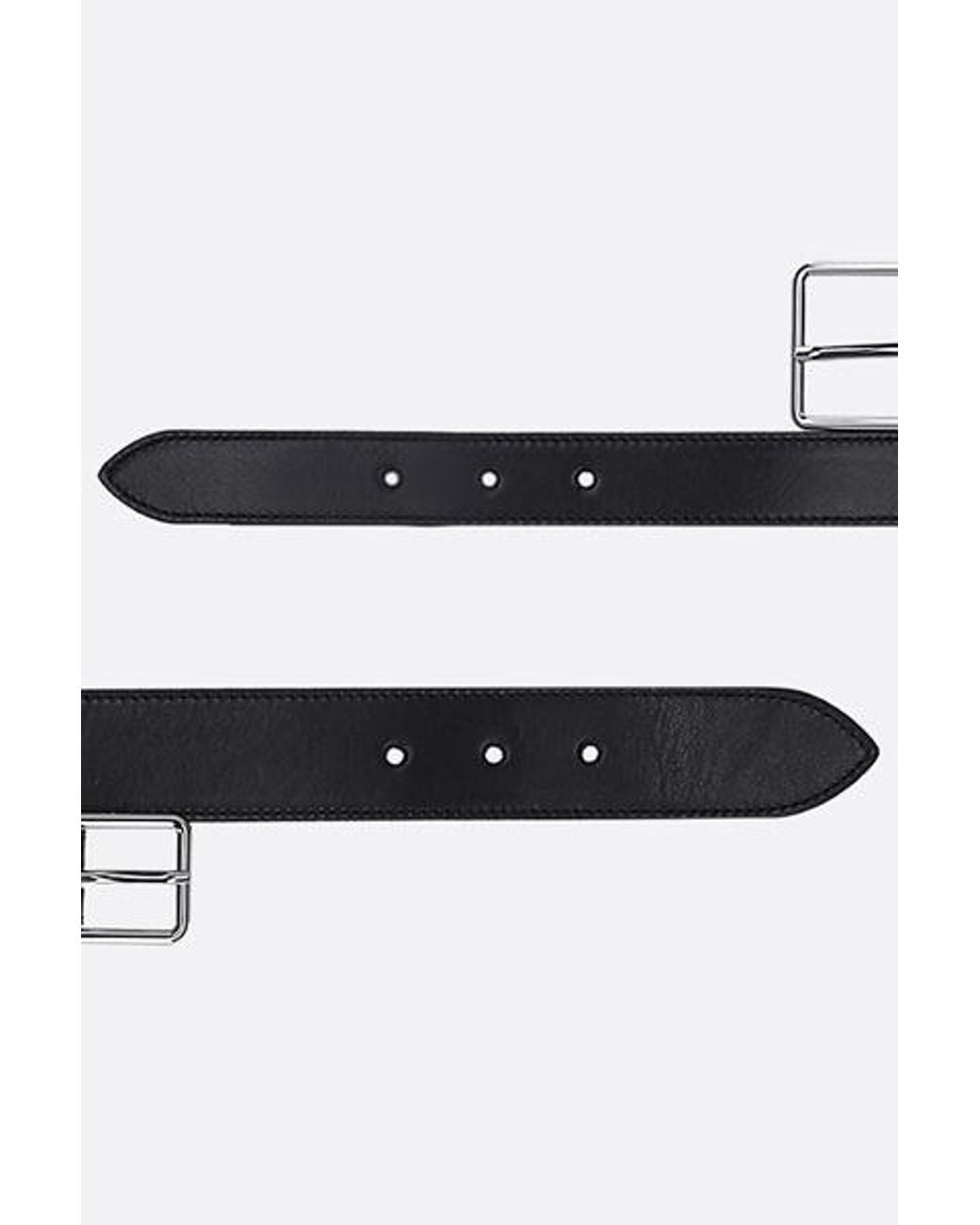 McQueen White Double Buckle Belt