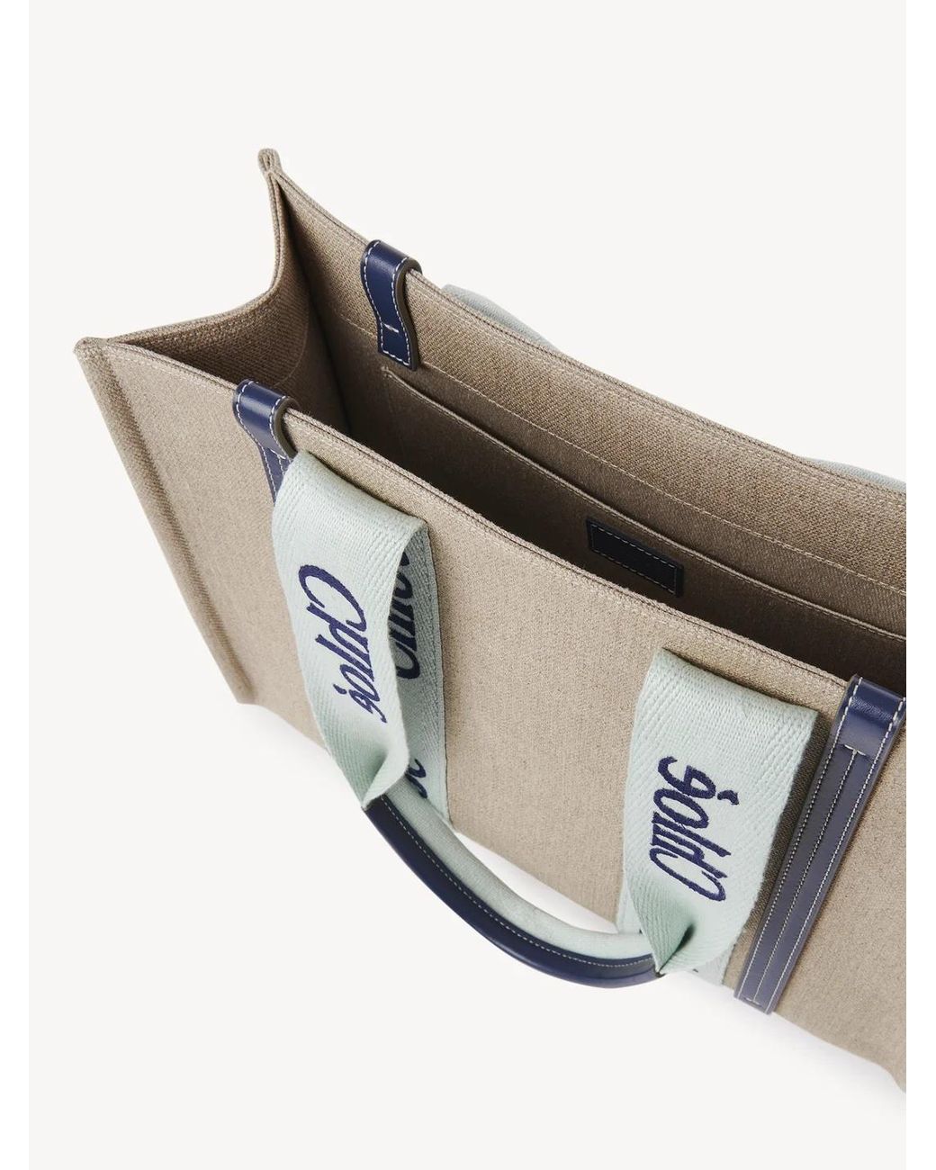 Chloé White Medium Woody Tote Bag
