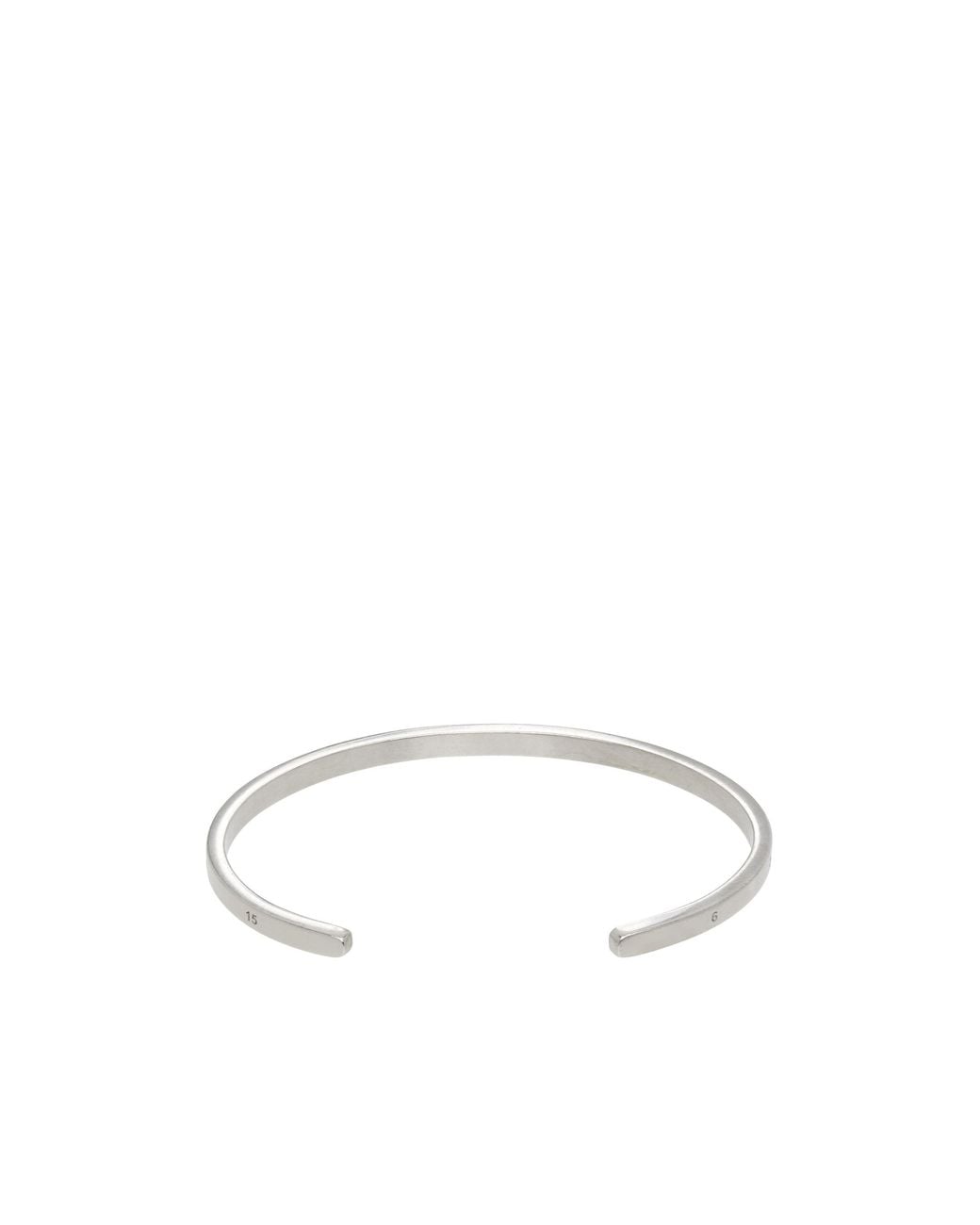 Maison Margiela White Engraved Slim Cuff Bracelet for men