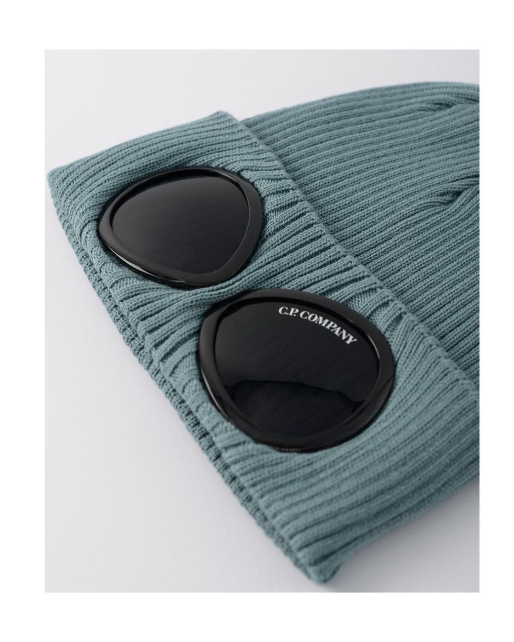 C P Company Blue Goggles And Knitted Hat for men