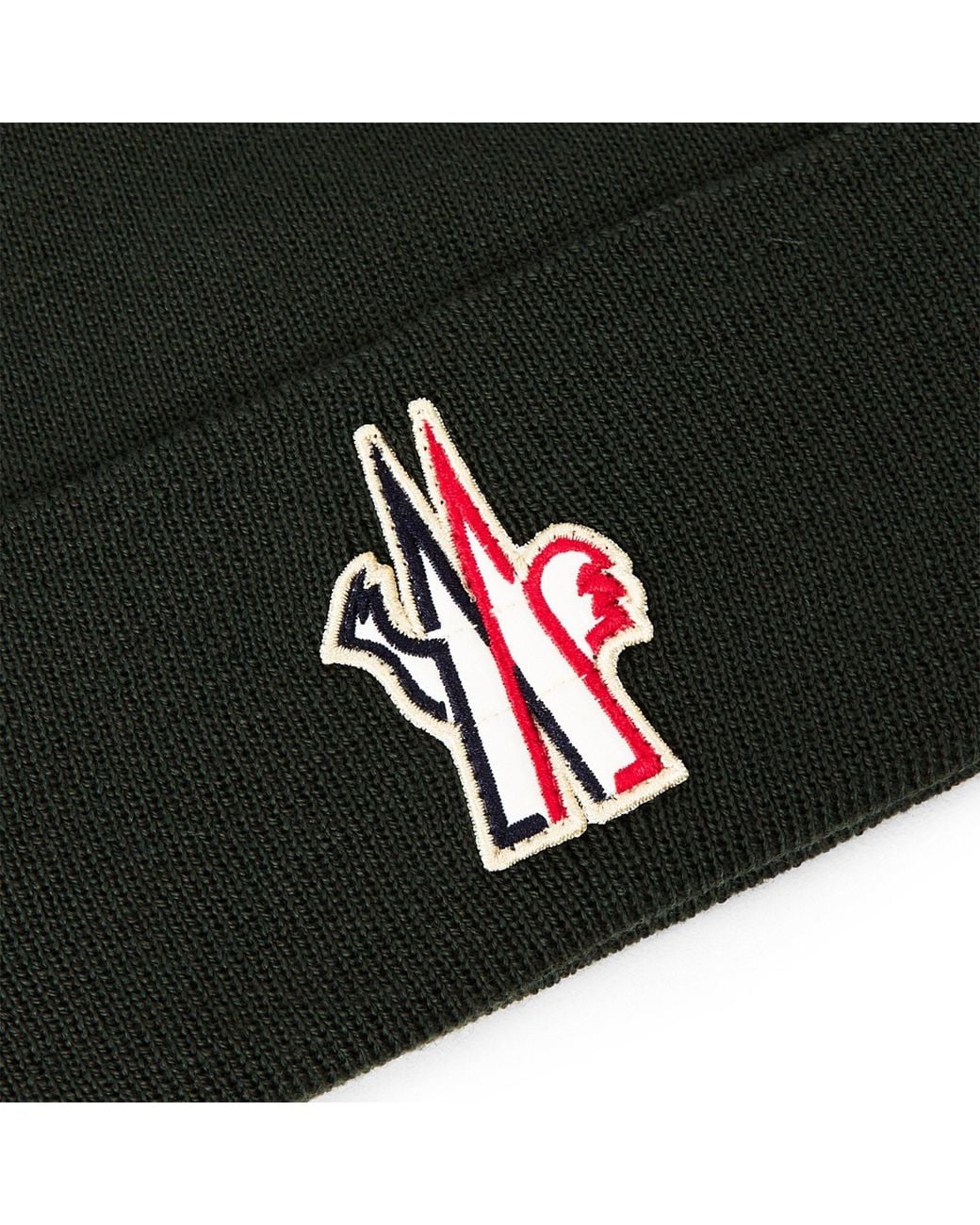 Moncler Black Solid Color Logo Cap for men